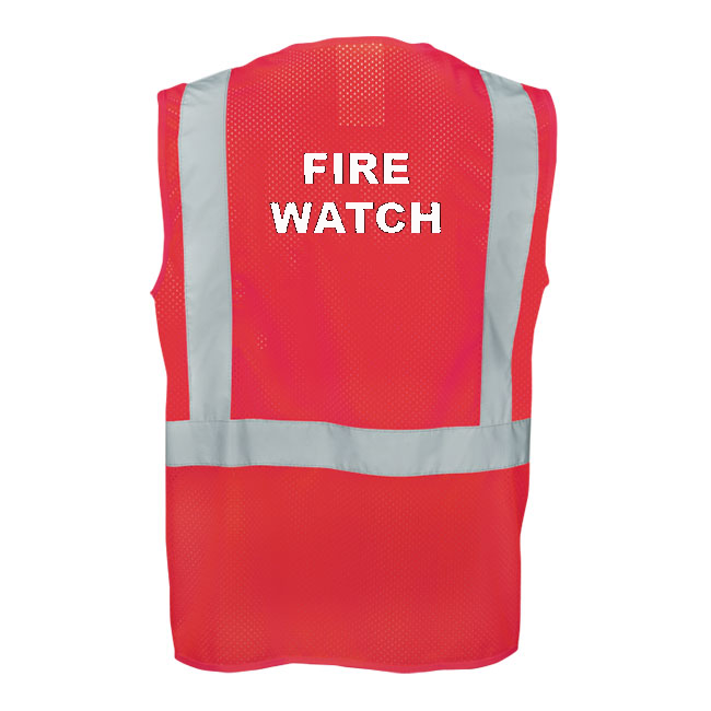 Ironwear 1284-RZ-RD Red Mesh Multi-Pocket Reflective Vest with